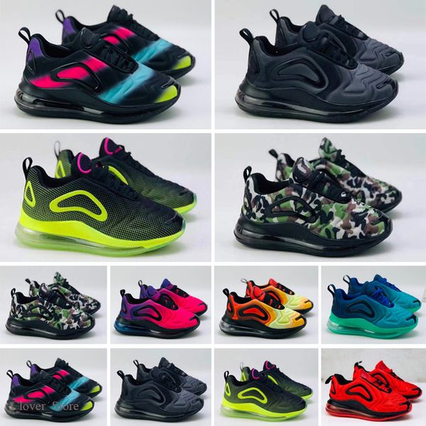 

2021 kanye west infant clay 72 toddler kids shoes sneakers static gid chaussure de sport pour enfant boys girls casual trainers, Black