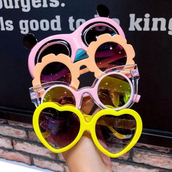 

sunglasses kawaii baby children's cartoon protection uv fashion heart glasses girls love bow toy, White;black