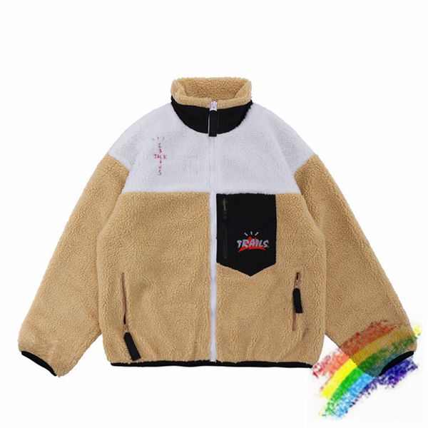 

2021fw fleece половина молнии цветная куртка мужчины женщин 1 высочайшее качество лоскутные куртки, Black;brown