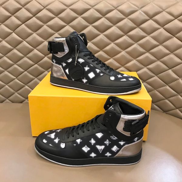 

high qulity sports fashion men's high-help shoes fashion luxury casual brand comfortable breathable sneakers with box are size38-44, Red;white
