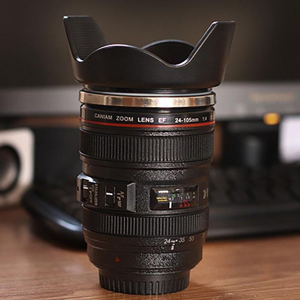 

geekhom нержавеющая сталь зеркальная камера ef24 105мм объектива кофе кружки 11 шкала caniam кофе чай чашку индивидуальный творческий дар sq