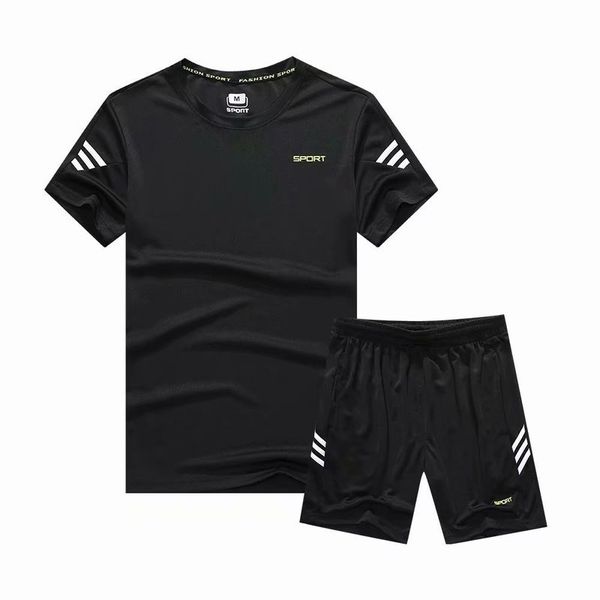 

summer sports casual running ball suit short sleeve round neck sportswear men's basketball wear, Gray