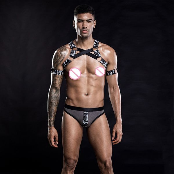 

mens grey underwear shawl lingerie of 1 set gray, Red;black