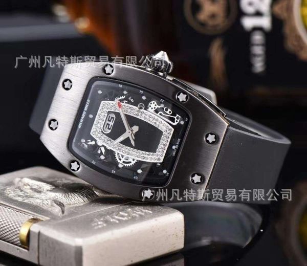 

new style quartz ladies watch hollow with pattern silicon tape, Slivery;brown