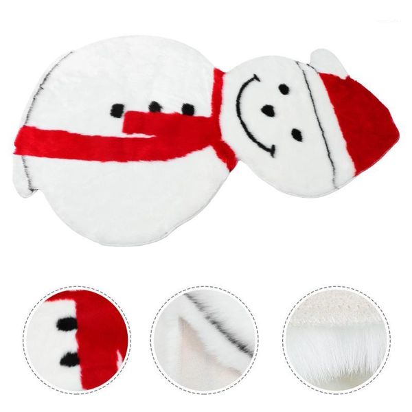 

christmas decorations 1 pc carpet sturdy durable imitation wool decorative rug for home1