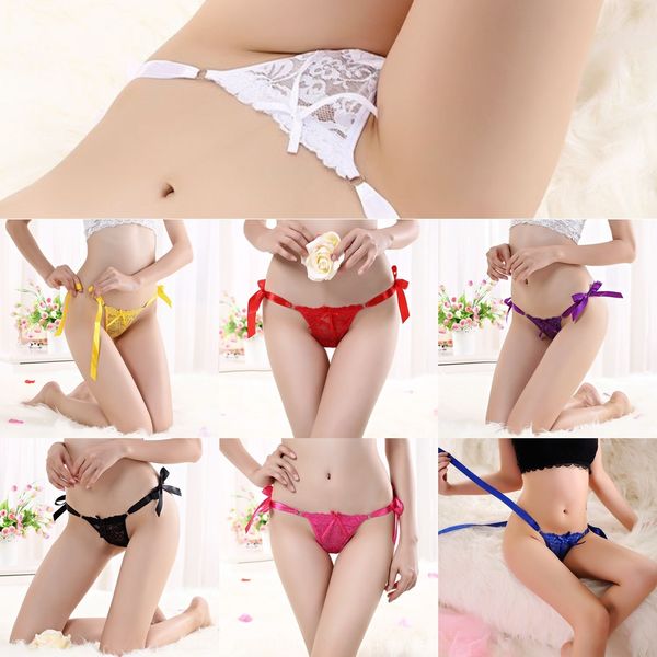 

ftw1 lace thongs lingerie g-string t-back panties see through low waist briefs underpants women exotic underwear, Black;white
