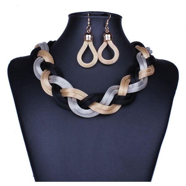 

fashion exaggerated crude preparation of metal chain necklace retro big sqcuot dh_seller2010, Silver