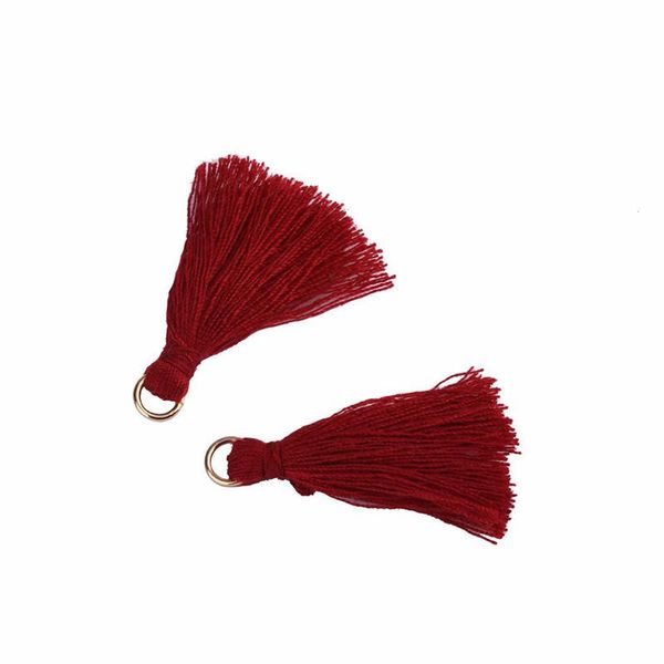 

100pcs color mini tassel fringe pendant diy hanging ring party cords tassel trim garments curtains jewelry decor tassels lace h jllqux