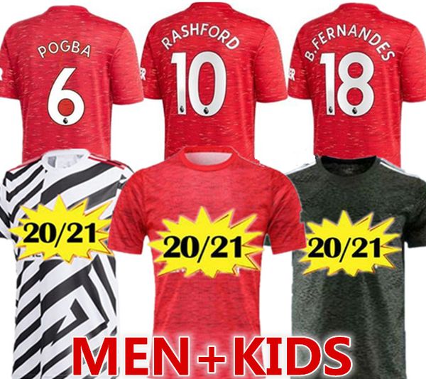 

20 21 manchester soccer jerseys united van de beek fans player version cavani fernandes football shirt man utd 4th long jersey men kids kit, Black