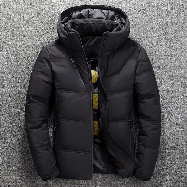 

men's short down jacket, Black