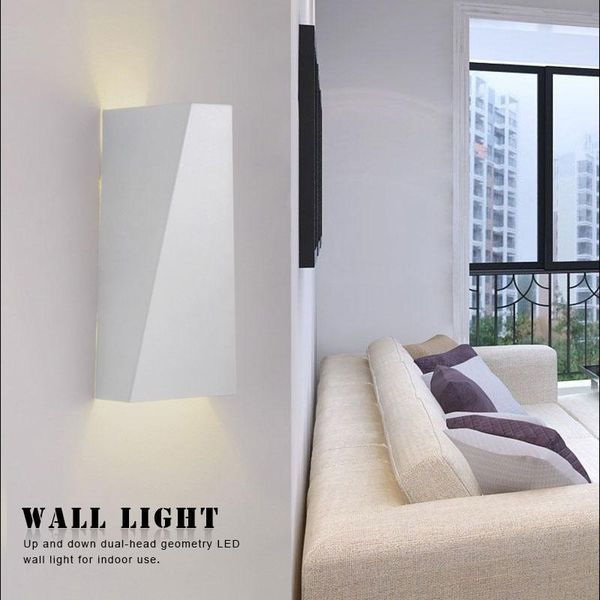 

wall lamp led light bedside indoor lights for home hall bedroom corridor restroom bathroom dual-head geometry 10w