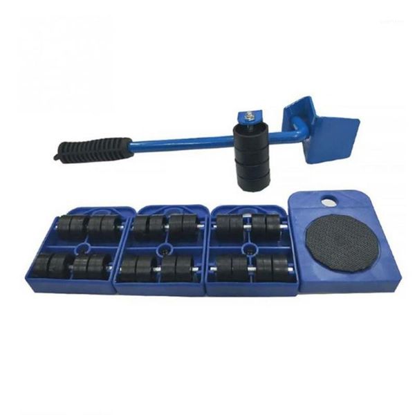 

furniture mover tool set furniture transport lifter heavy stuffs moving tool 4 wheeled mover roller+1 wheel bar hand tools set1