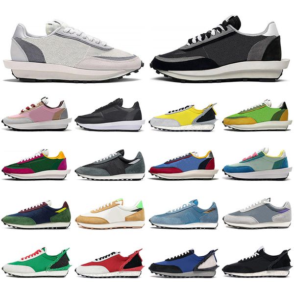 

with socks 2021 ldv ld waffle men women running shoes black white grey pine green gusto varsity blue pink mens trainers sports sneaker, White;red