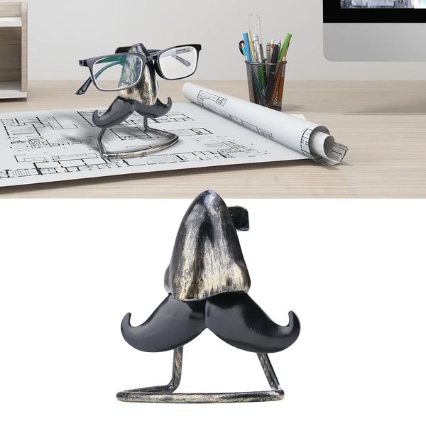 

eyeglass holder stand - bracket rack for eyeglasses or sunglasses, with multipurpose use -nose and beard shaped