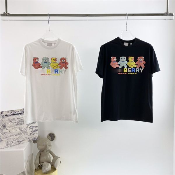 

21ss french fashion 3d letter patch t-shirt men women summer high-quality paris street t-shirt men's casual short-sleeved pullover, White;black