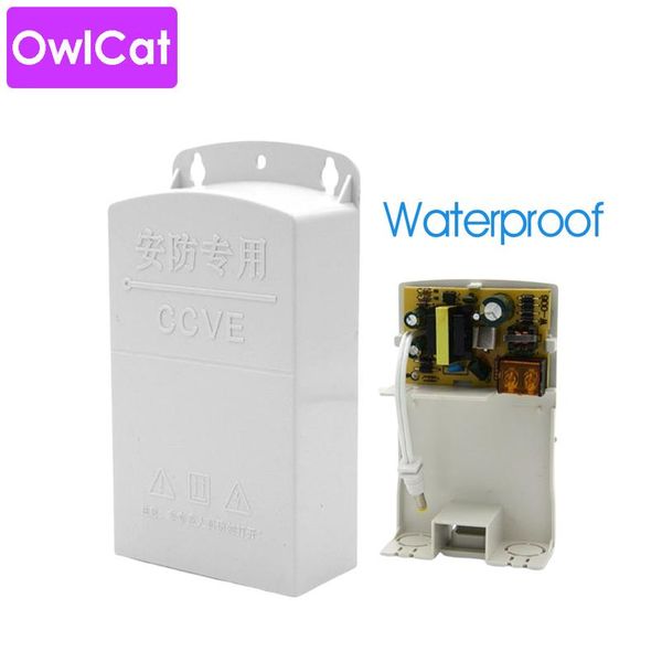 

owlcat ccve белый электрический адаптер ac 100-240 в до постоянного тока 12 в 2.5а открытый водонепроницаемый камерный источник видеонаблюде