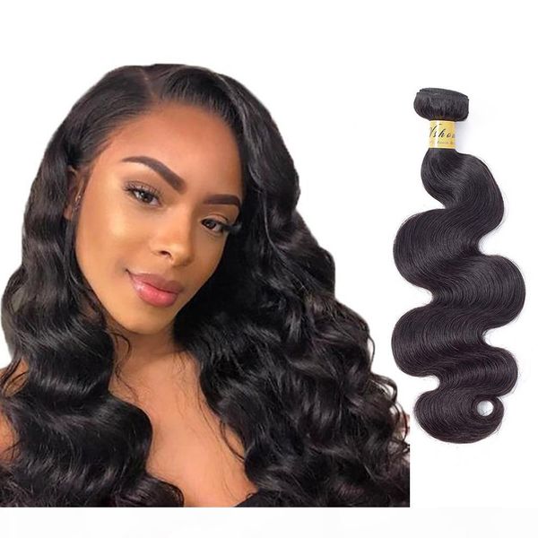 

vshow brazilian body wave human hair bundles 100% human hair weave bundles 8-26 inch remy high ratio 3 4 bundles hair extensions, Black;brown
