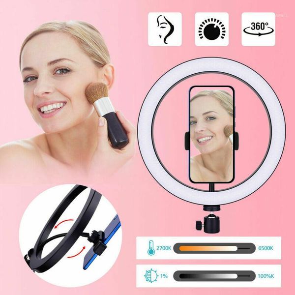 

led ring light 10inch dimmable selfie lamp pgraphy camera phone light for makeup video live studio1