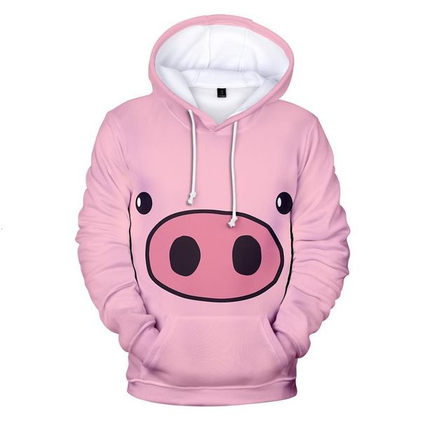

3d cute pig hoodies men sweatshirts fashion women print 3d hoodies pullovers autumn sweatshirts anime 2019 pig hoodies clothing, Black