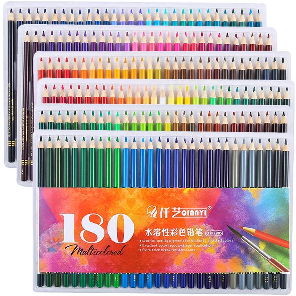 180 lápis coloridos água prismacolor lapis de cor 180 cores óleo solúvel cor lápis esboço DEAWING para material de arte de arte Y200709