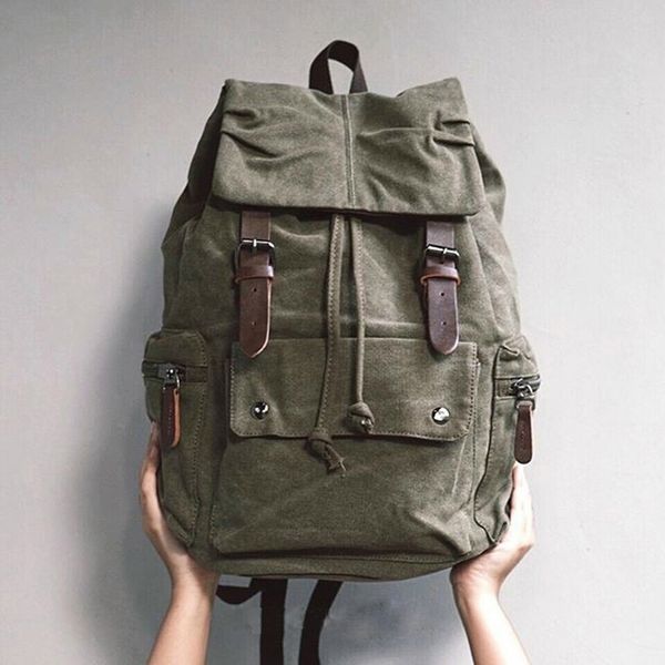 

vegetarian plutonium leather with canvas leisure backpacks vintage man bag ylep