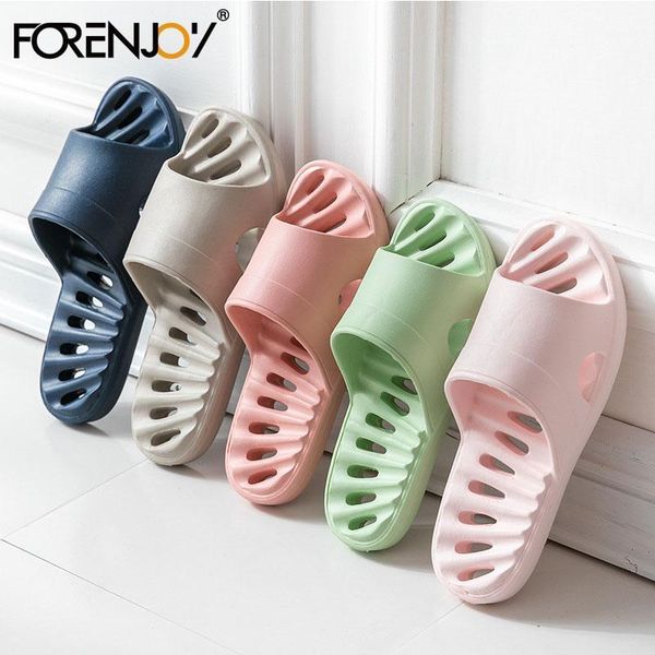 

forenjoy zapatillas de descanso mujer slippers indoor men and women massage eva slippers bathroom bath leaking1, Black