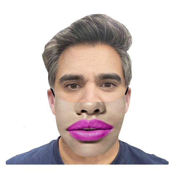 

funny beard printing 1pc mouth masks dustproof washable reusable face shield women men party mask mascarillas fil