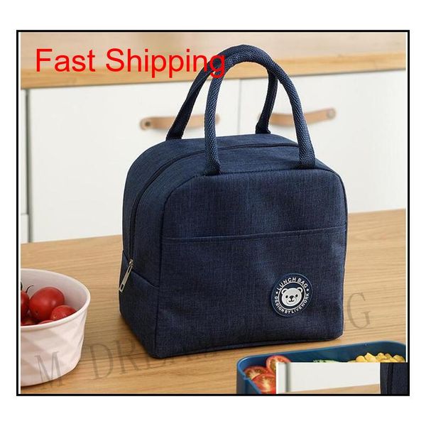 

7 colors lunch bag tote portable thermal bags waterproof lunch box zipper storage bags bento bag outdoor travel qyllmw garden2010