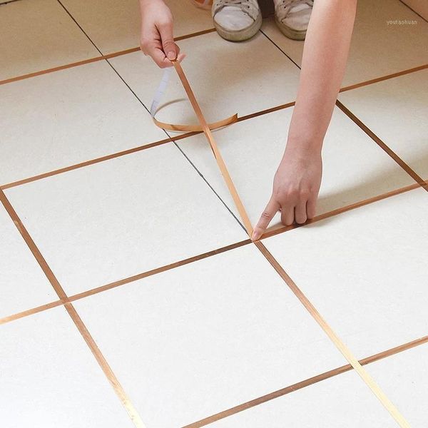 

bath accessory set 50m gold self adhesive tile sticker waterproof wall gap sealing tape strip floor beauty seam home decoration decals1