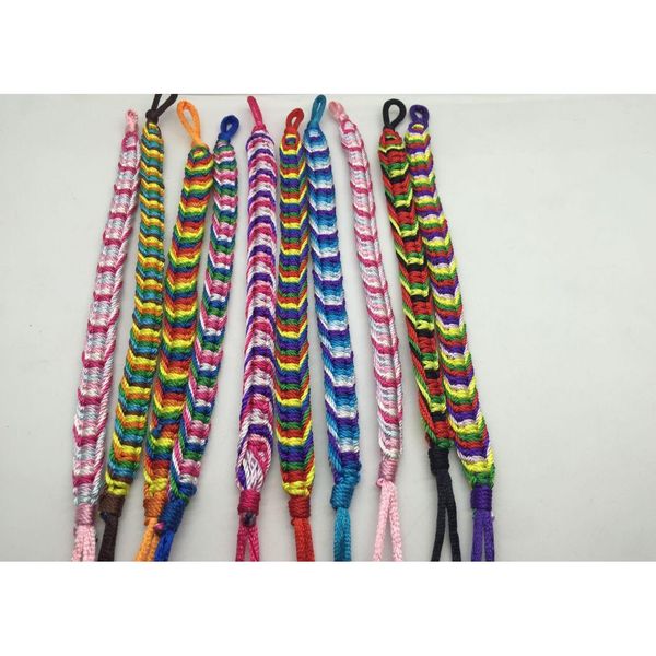 

wholesale handmade multi-color friendship rope bracelet cuff wristbands jewelry for man wom jllcsw home003, Golden;silver