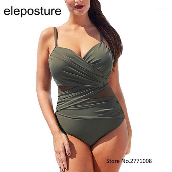 

2017 new one piece swimsuit women mesh patchwork bathing suits vintage swimwear summer beach wear swim suit plus size -4xl1, White;black