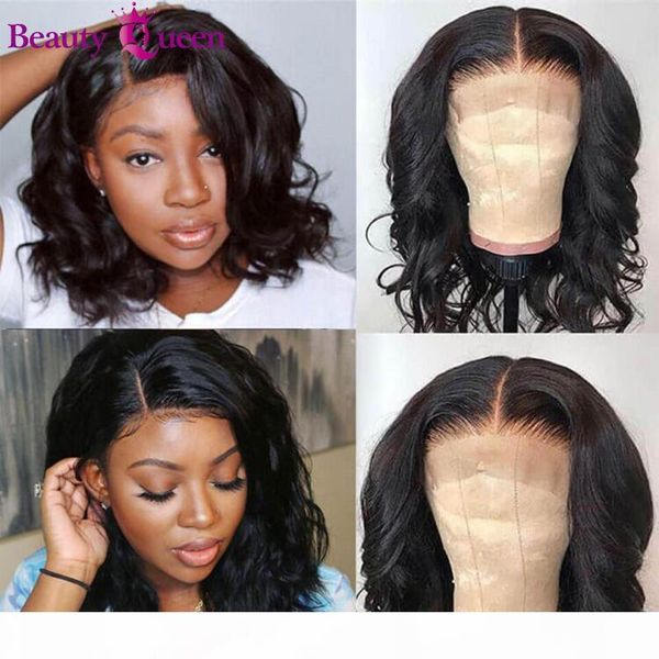 

body wave bob wig brazilian bob wig lace front human hair wigs 180% remy hair wigs for black women 200% density lace body, Black;brown