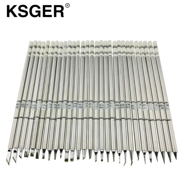 

hand & power tool accessories ksger t12 electric soldering iron tips t12-k b2 bc2 ils jl02 d24 kf for hakko fx951 diy station kits