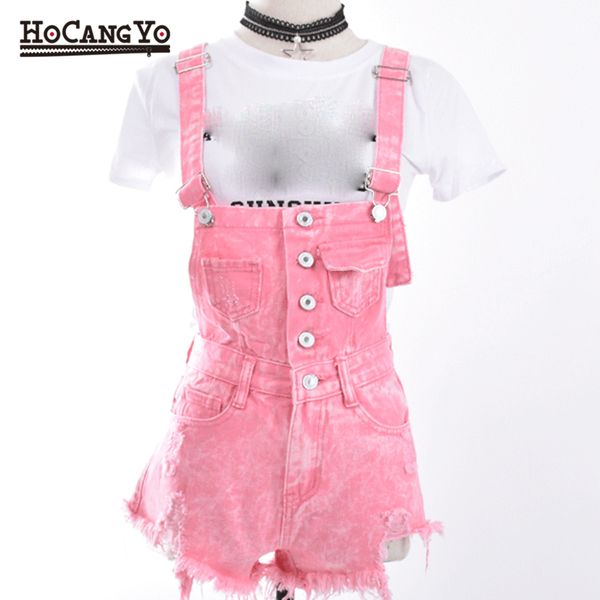 

new women jumpsuits rompers hole suspenders denim short tracksuits women bodysuits plus size rompers womens playsuits bodysuit t200704, Black;white