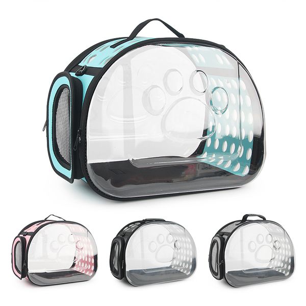 

36*22*20cm transparent pet cat dog carrier bag space capsule foldable breathable pet travel bag outdoor backpack travel carrying handbag