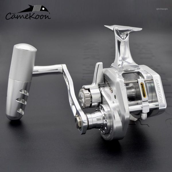 

camekoon underhead jigging fishing reel 35kgs drag power left/right handle saltwater lever drag reel trolling big game1