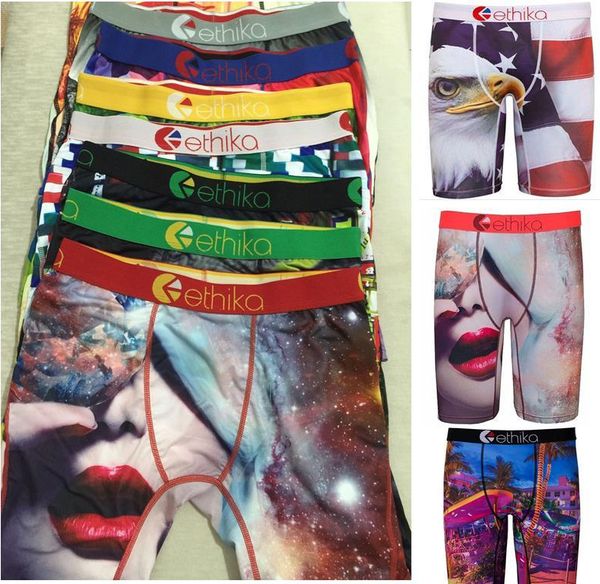 

promotion random styles ethika men's staple underwear sports hip hop rock excise underwear skateboard street fashion boxers quick dry35, Black;white