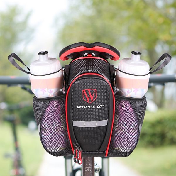 

25l waterproof cycling bag bike rear seat trunk bag outdoor sports pouch rack panniers shoulder handbag reflective rear bag