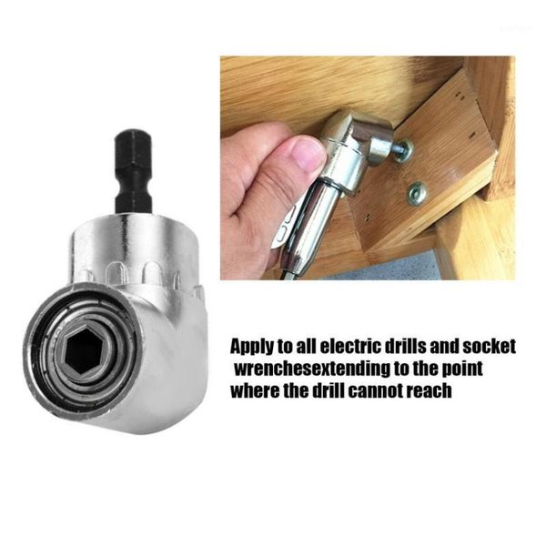 

105 degree right angle drill extension shank quick change driver drilling screwdriver magnetic 1/4 hex socket close corner tool1