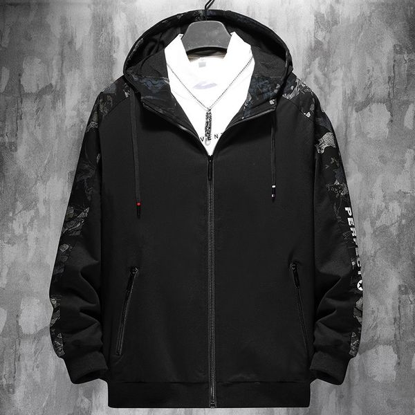 

new spring autumn men design clothes casual loose streetwear bomber black jacket plus oversize m-6xl 7xl 8xl 9xl 201114, Black;brown