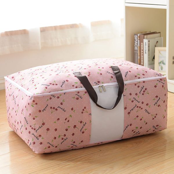 

quilt non woven storage bag foldable clothes blanket quilt sweater organizer m/l/xl quilt bag holder 87 g2
