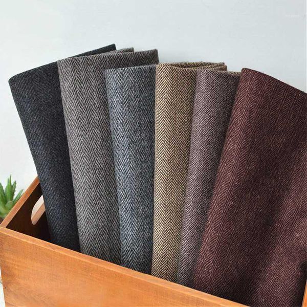 

super quality wool fabric herringbone texture for cloak and trousers bag 45*130cm/piece t38651, Black;white