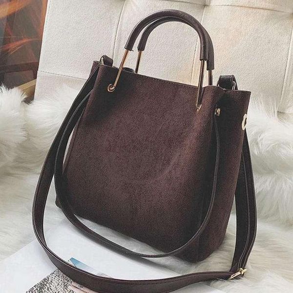 

teena vintage leather women tote bags luxury faux suede crossbody bags ladies handbags purses female solid color shoulder