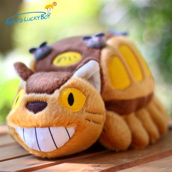 

30cm cute cartoon animation bus totoro doll soft plush animal toys stuffed totoro kawaii gift toys for children lj200827