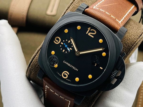 

vs new carbon fibre pam661 watch 7-слойное углеродное волокно тонкий высокотехнологичный полимерный peek сжатие высокого давления вручную ст, Slivery;brown