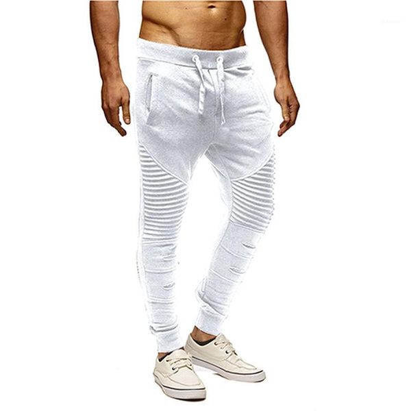 

new men's casual harajuku spring and autumn large size trousers solid color elastic waist cotton linen pants long harem pants1, Black