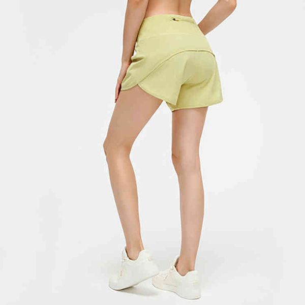 

lulu[factory]back waist zip pocket yoga shorts lightweight breathable running shorts women, Black