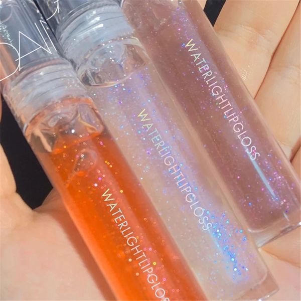 

wet gloss crystal jelly lip gloss shiny clear mirror moisturizing lips gloss glitter liquid lipstick lip oil lip tint care makeup 0507