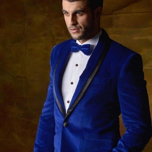 

velvet jacket groomsmen shawl lapel groom tuxedos new style mens suits wedding man suit 2020 (jacket+pants+tie+hankerchief, White;black