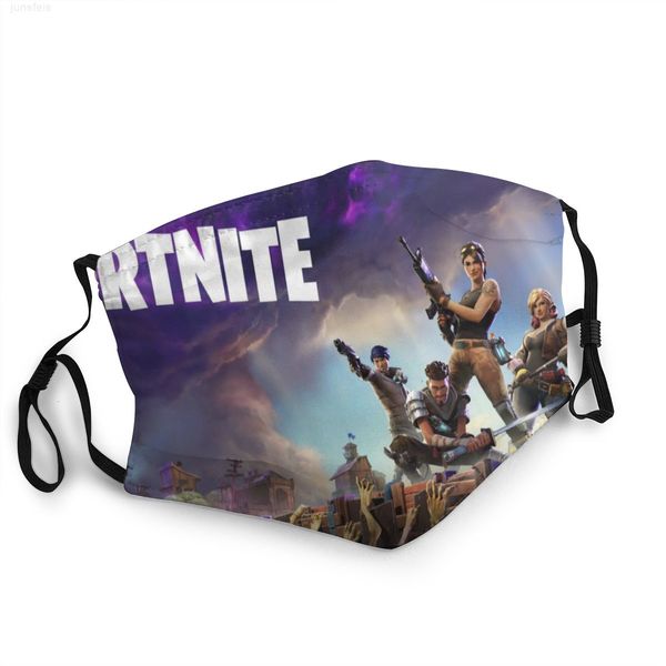 

halloween digital 3d printing fortnite masquerade party face masks reusable anti-fog cosplay available custom mask